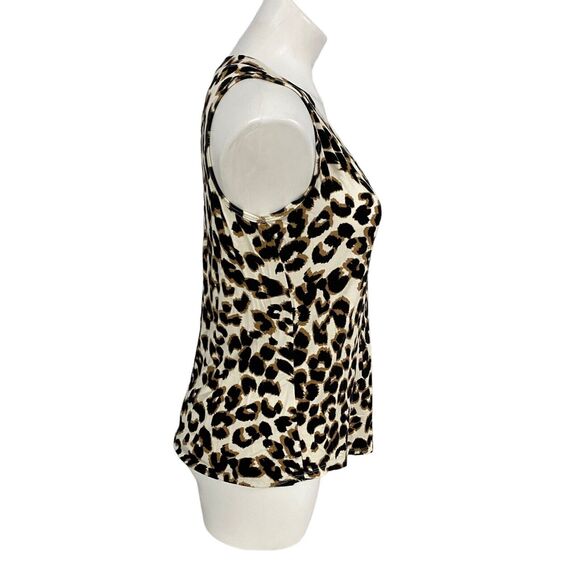Maurices Top Womens Medium Animal Print Shirt Sleeveless Work Office Casual - Picture 8 of 12
